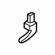 Mazda C235-58-330A-02 Handle, Inside Mazda C235-58-330A-02 Handle, Inside