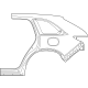 Mazda KMY6-70-410 Panel(Right), Fender-Rear Mazda KMY6-70-410 Panel(Right), Fender-Rear