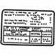 Mazda TC44-69-014 Tire Info Label Mazda TC44-69-014 Tire Info Label
