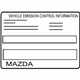 Mazda PXGW-69-036 Emission Label Mazda PXGW-69-036 Emission Label
