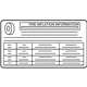 Mazda BDGF-69-014A Tire Info Label
